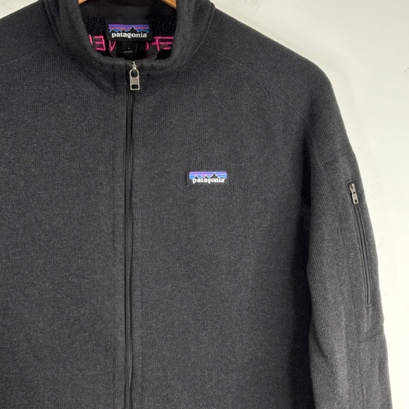 Patagonia Better Sweater Fleece Jacket Womens L Black Full Zip Embroidered Logo - Picture 4 of 11